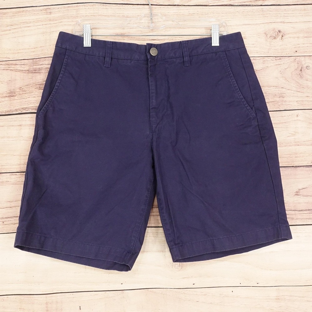 Bonobos Shorts Mens 33 Blue Chino Flat Front Pockets 9 Inseam Casual